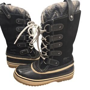 Sorel Joan of Arctic Knit II Waterproof Lace-Up Winter Snow Boots - Size 8
